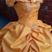 Cosplay Princess Belle Ball gown golden Dress Dress customade princess MADE to ORDER