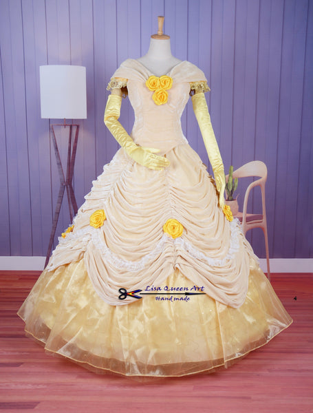 Princess Belle Cosplay Dress The Beauty and The Beast Belle Cosplay Costume