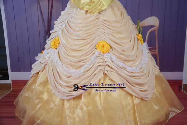 Princess Belle Cosplay Dress The Beauty and The Beast Belle Cosplay Costume