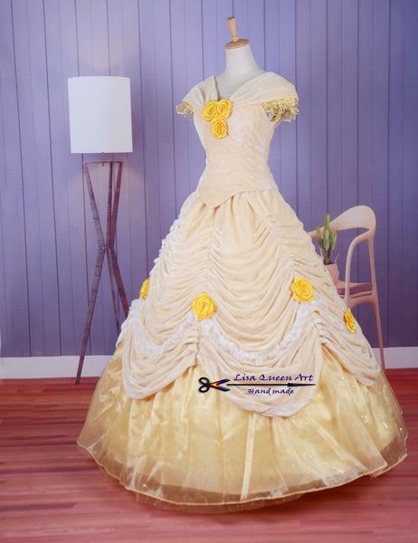 Princess Belle Cosplay Dress The Beauty and The Beast Belle Cosplay Costume