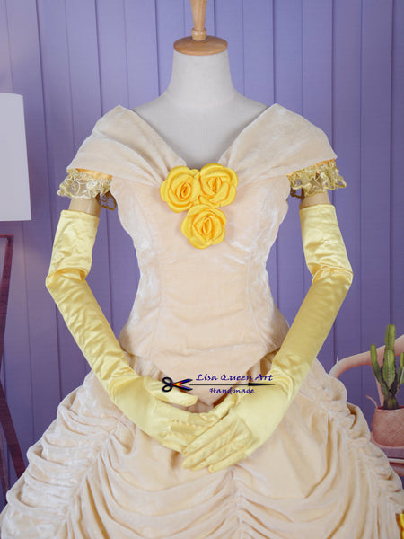 Princess Belle Cosplay Dress The Beauty and The Beast Belle Cosplay Costume