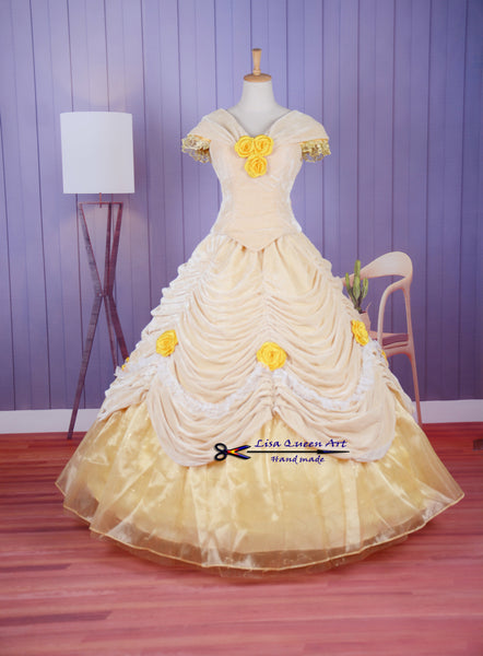 Princess Belle Cosplay Dress The Beauty and The Beast Belle Cosplay Costume
