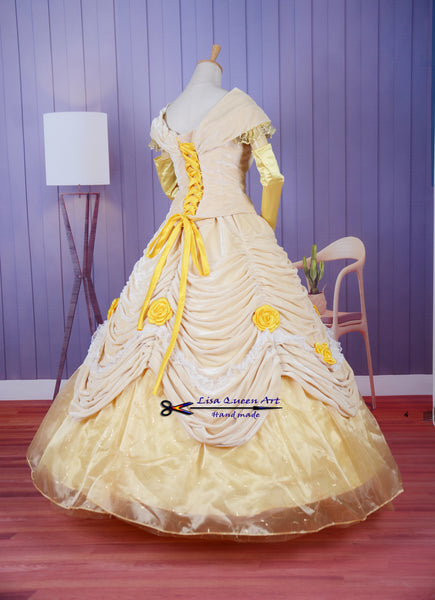 Princess Belle Cosplay Dress The Beauty and The Beast Belle Cosplay Costume