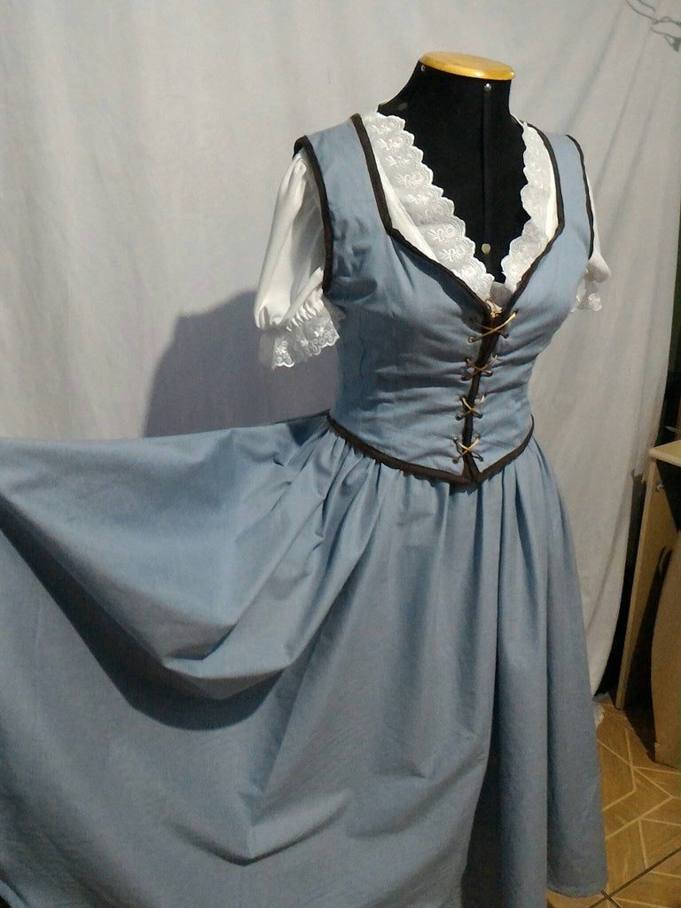 Princess Belle OUAT princess adult version Once Upon a time blue dress – Mermaidcosplay