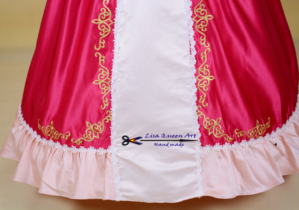 Princess Belle Red Dress Belle Cosplay Costume