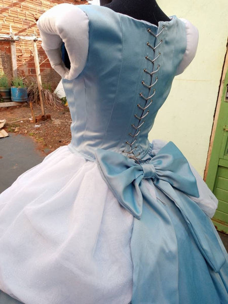 Cosplay Princess Cinderella dress costume princess Dress adult MADE to ORDER hoopskirt