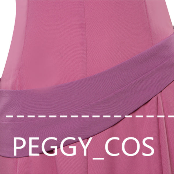 Princess Megara Cosplay Dress Halloween Cosplay Dress Women Cosplay Costume Pink Slip Dress Irregular Hem Dress