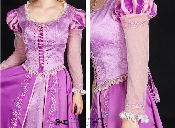 Cosplay Costume 2 Style Party dress Princess Tangled Rapunzel