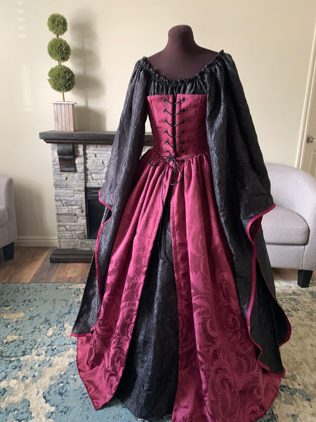 Renaissance Burgundy Wine Dress