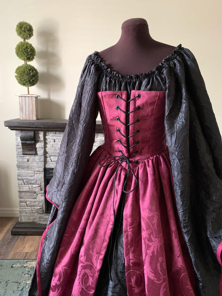 Renaissance Burgundy Wine Dress