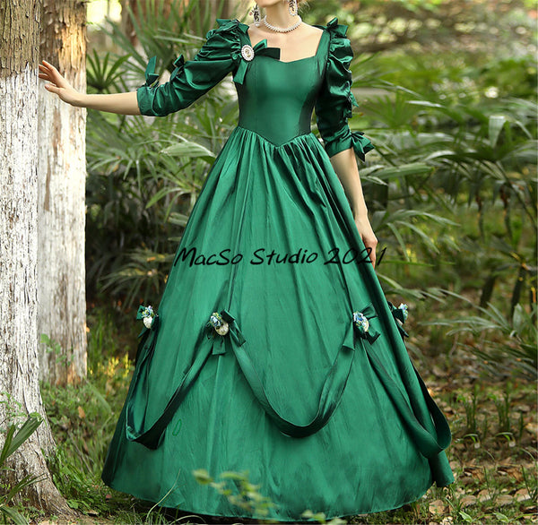 Rococo Dress Green 18th Century dress Court Gown princess dress women Baroque Dress Cosplay Dress Girl Halloween costume