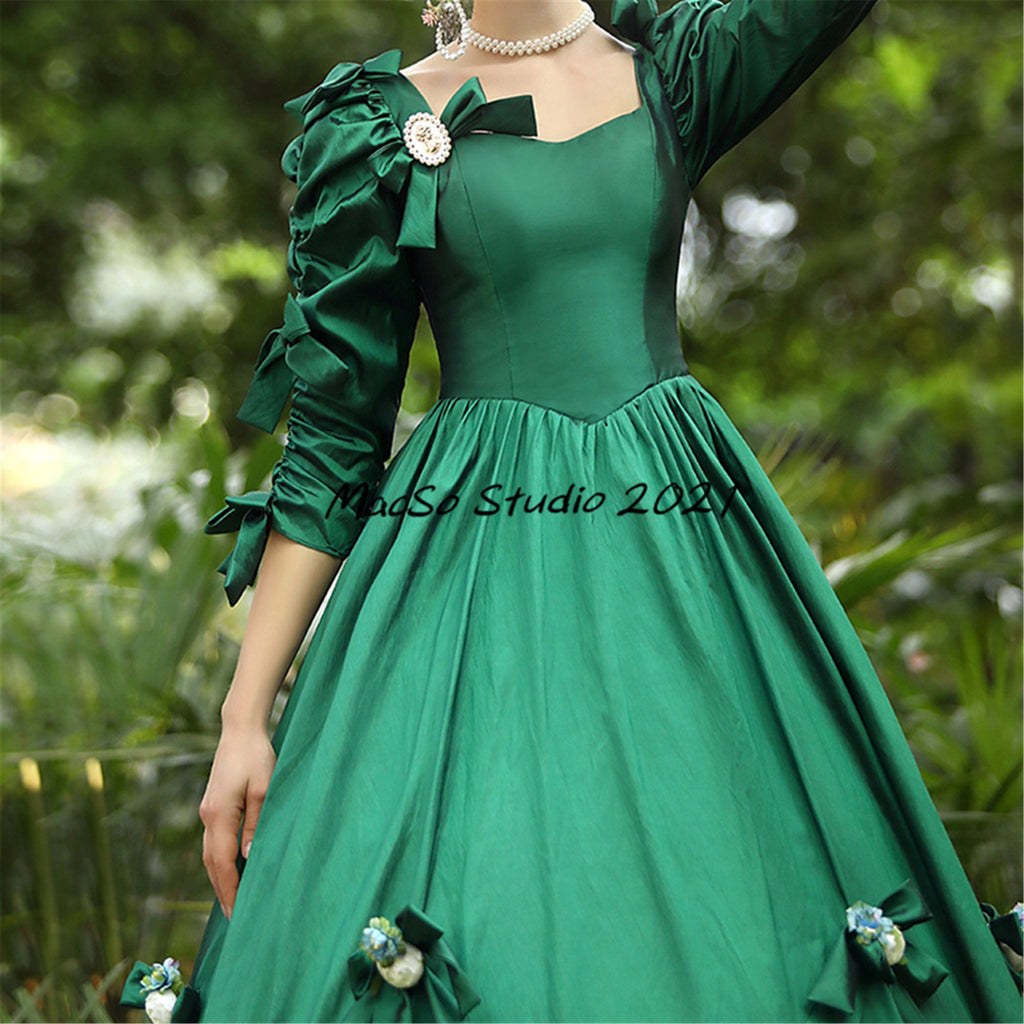 Rococo Dress Green 18th Century dress Court Gown princess dress women Mermaidcosplay Rococo Dress Green 18th Century dress Court Gown princess dress women Mermaidcosplay