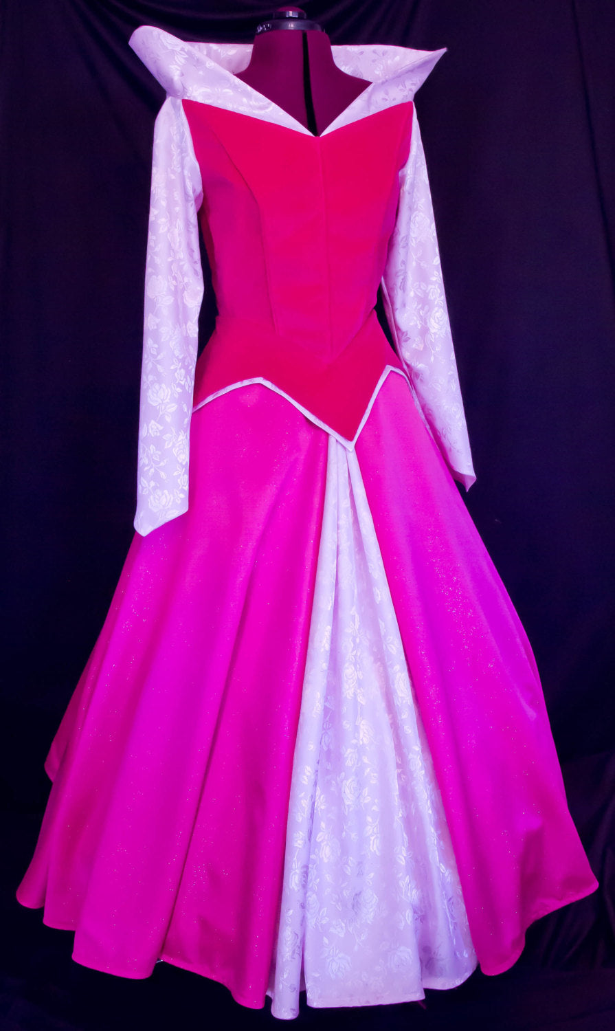 STUNNING ADULT Sleeping Beauty Aurora Costume Brocade Velveteen GOWN Custom Cosplay
