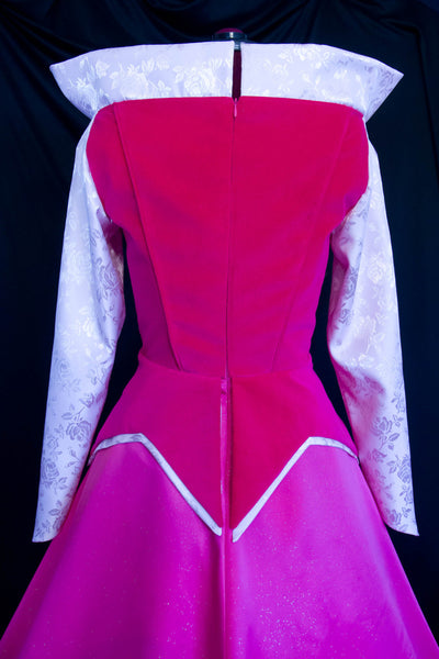 STUNNING ADULT Sleeping Beauty Aurora Costume Brocade Velveteen GOWN Custom Cosplay