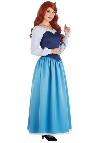 The Little Mermaid Ariel Princess Blue Dress Cosplay Costume | Women’s Fairytale Gown