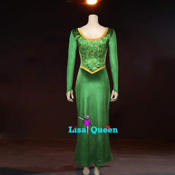 Shrek Fiona Dress Outfits Halloween Shrek Fiona Princess Cosplay Costume
