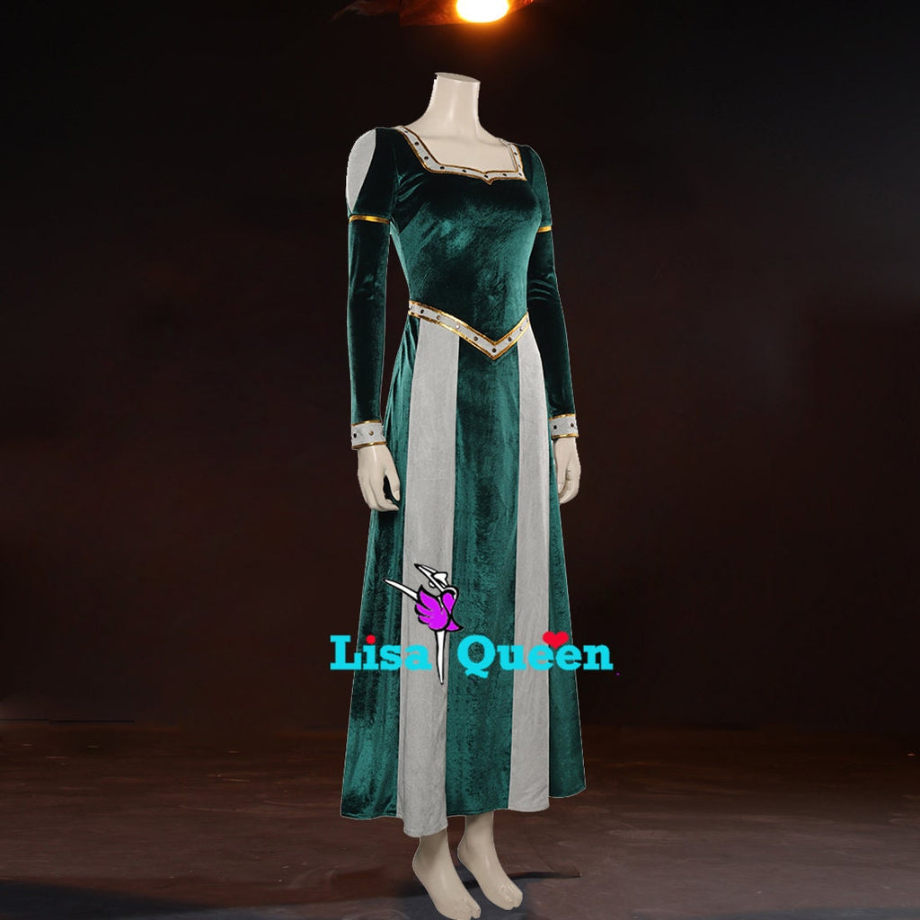 princess fiona dress Shrek Fiona Dress wonen for Halloween Shrek Fiona 2 Princess Cosplay C – Mermaidcosplay