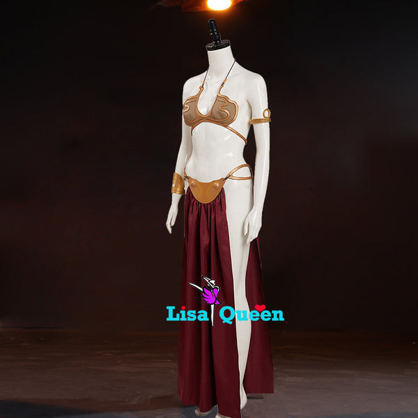 Cosplay Costume Slave Leia Metal Bikini Star Wars Return of the Jedi Leia