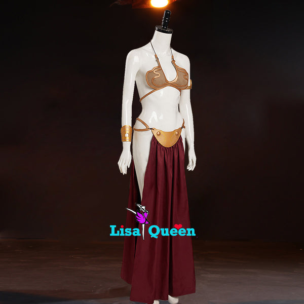 Cosplay Costume Slave Leia Metal Bikini Star Wars Return of the Jedi Leia