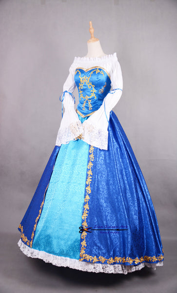 Ariel Princess Tangled Rapunzel embroidered dress Sleeping Beauty Princess Aurora Cosplay Costume