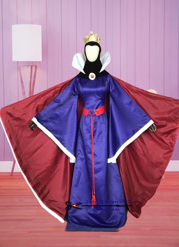 purple snow white dress Adult Disney Snow White Evil Queen Purple Dress Halloween Costume with Crown, Standard, One Size