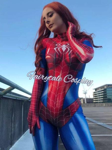 Spidergirl Cosplay Costume Crotchless Available