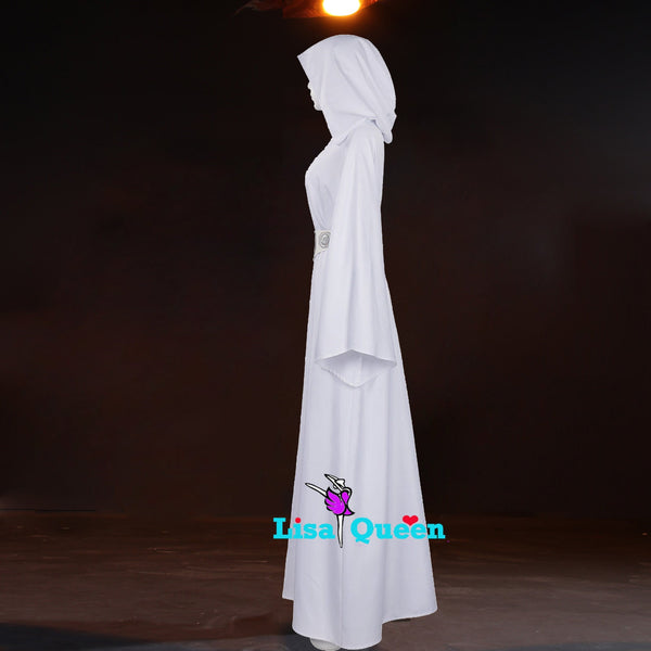Star Wars Leia White Dress Princess Leia Cosplay Costume
