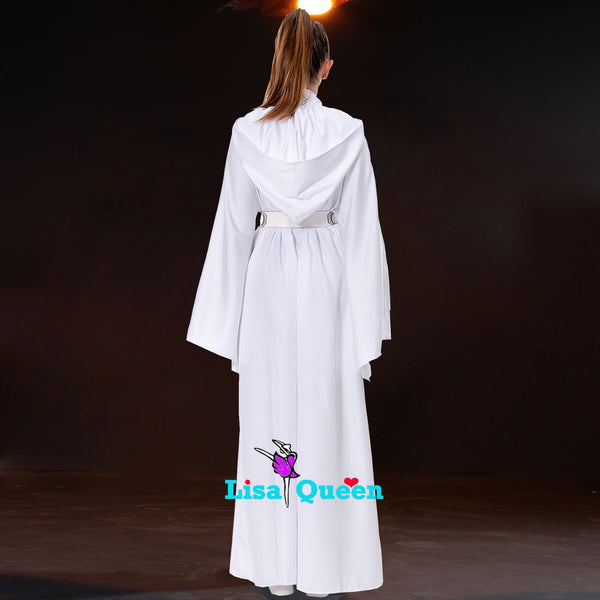 Star Wars Leia White Dress Princess Leia Cosplay Costume