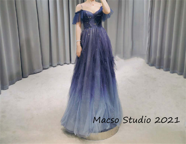 Star gilded gauze Dress Shiny Gown Evening Prom Party Dress Prom Dress Graduation Dress Birthday Gown Women Wedding Slip Dress