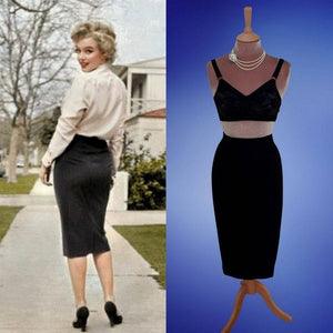 To order Stretchy black wiggle skirt