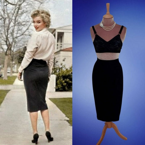 To order Stretchy black wiggle skirt