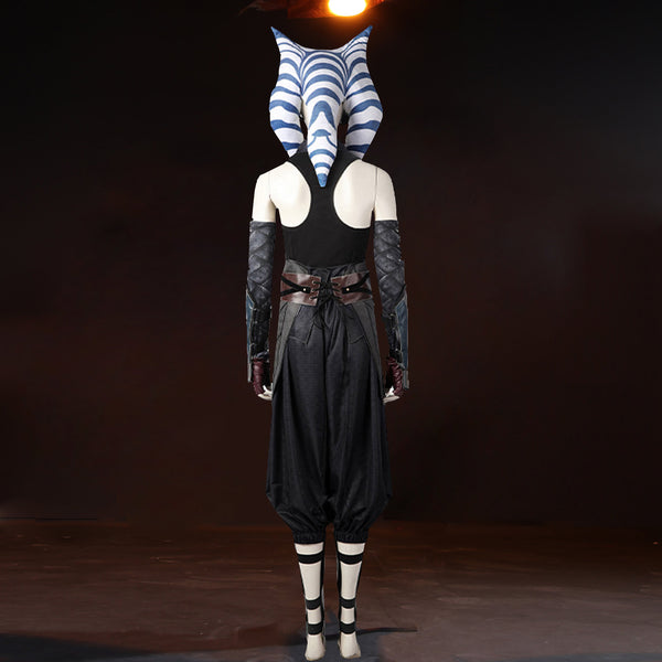 Cosplay Costume Black suit cape hat The Mandalorian Ahsoka Tano