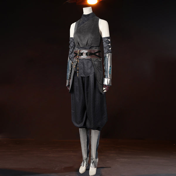 Cosplay Costume Black suit cape hat The Mandalorian Ahsoka Tano