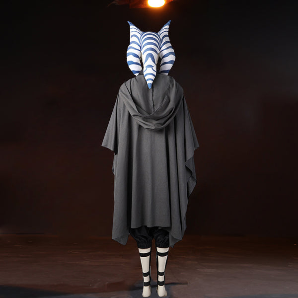 Cosplay Costume Black suit cape hat The Mandalorian Ahsoka Tano