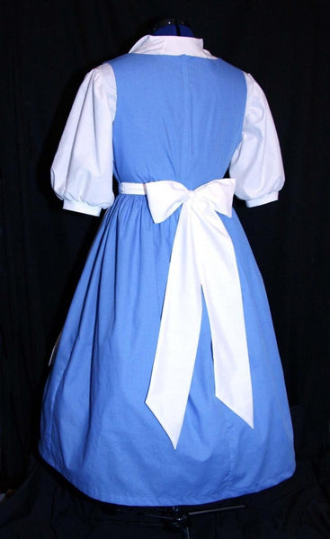 BELLE Provincial Village Costume Blue ADULT Size w/Bow MOM2RTK Cosplay