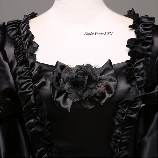 Vintage Medieval costume dress Black 18th Century dress Court Gown princess dress women Baroque Cosplay Dress Girl Halloween