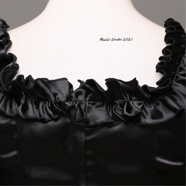 Vintage Medieval costume dress Black 18th Century dress Court Gown princess dress women Baroque Cosplay Dress Girl Halloween