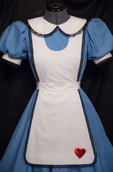 Adult Sz ALICE In WONDERLAND Deluxe Custom Costume BLACK Lace