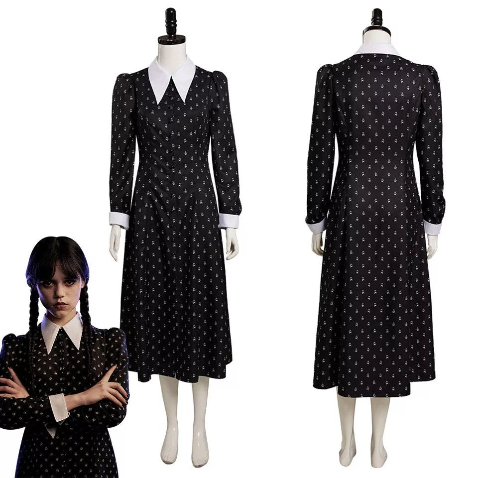 Wednesday Addams Addams Family Cosplay Dress – Mermaidcosplay