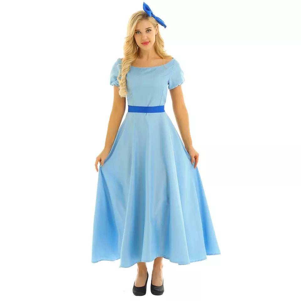 Wendy Peter Pan Cosplay Dress Blue – Mermaidcosplay