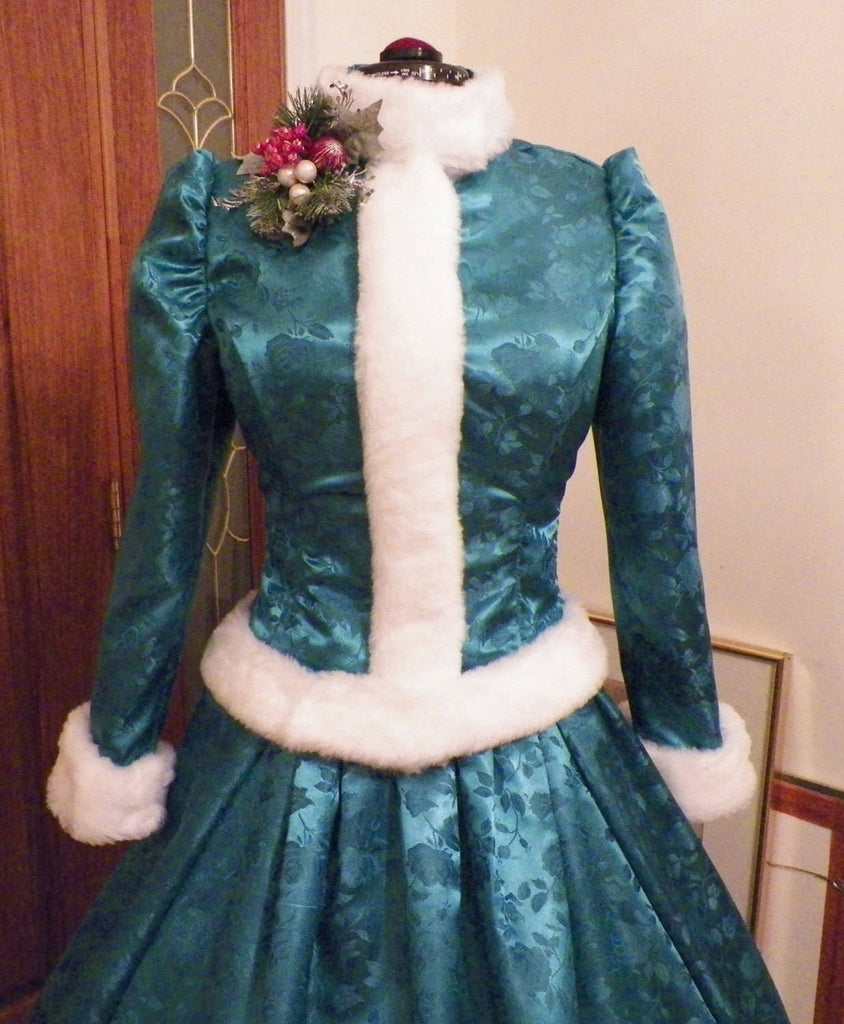White Christmas Carolers Dickens Victorian Dress – Mermaidcosplay
