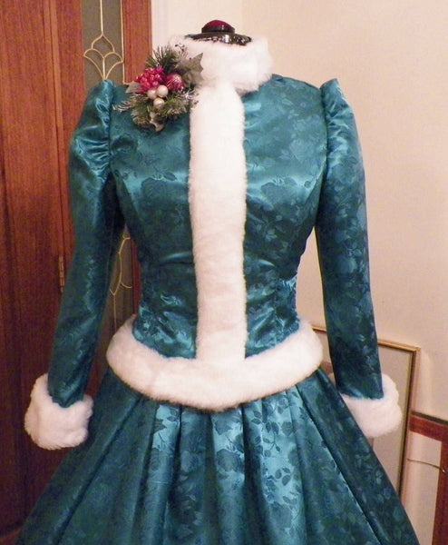 White Christmas Carolers Dickens Victorian Dress
