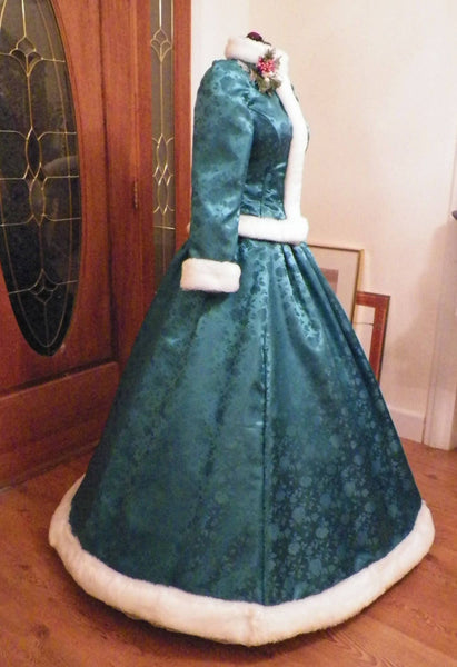 White Christmas Carolers Dickens Victorian Dress