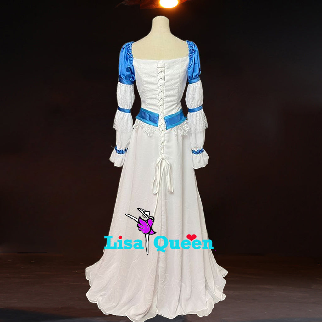 Princess Cos The White Swan Princess Odette Costume dress princess swan cosplay cos ...