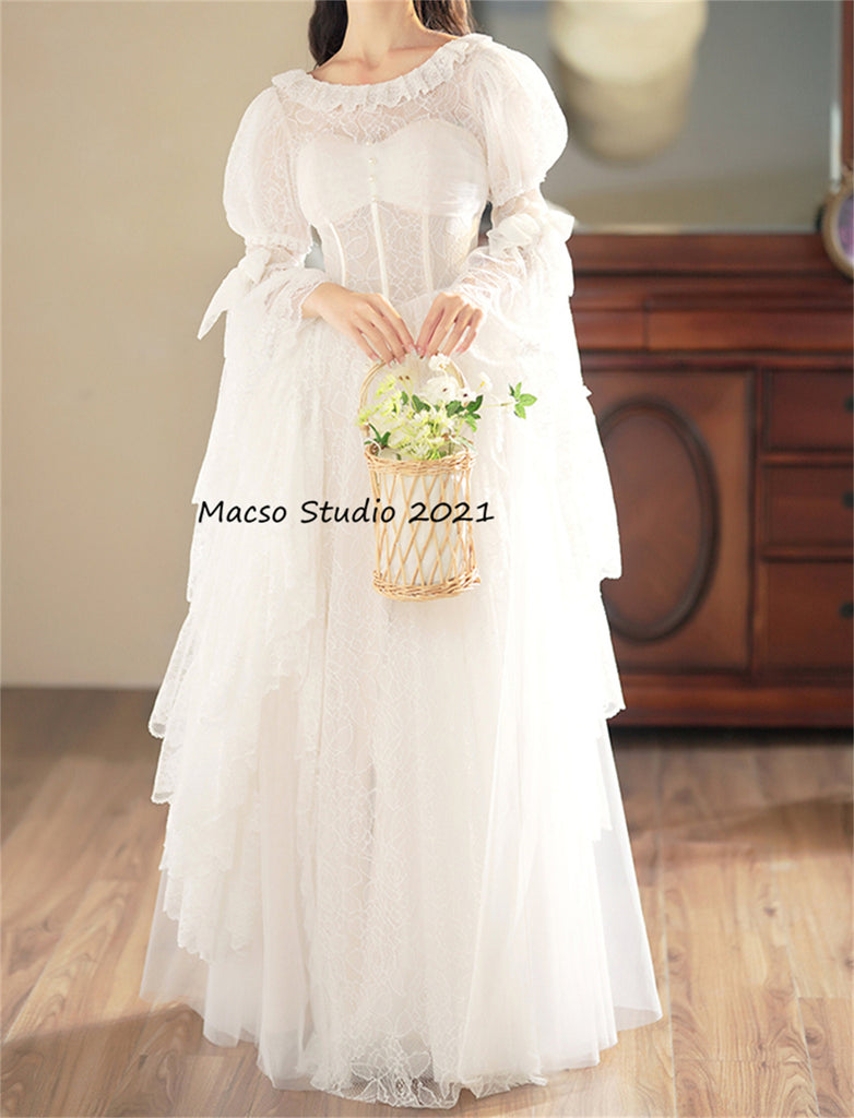 White lace Lolita Prom Dress Vintage Wedding Dress Prom Dress Graduati Mermaidcosplay White lace Lolita Prom Dress Vintage Wedding Dress Prom Dress Graduati Mermaidcosplay