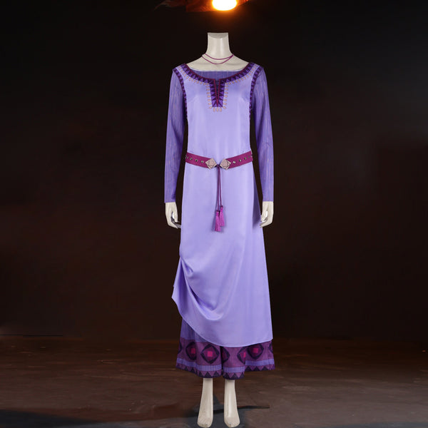 Cosplay Costume Princess Halloween Dress New Movie Wish Asha