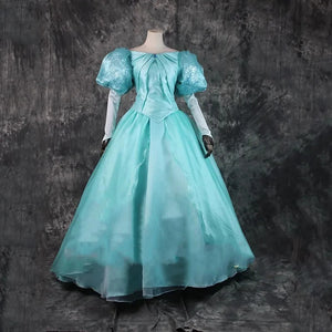 Ariel Little Mermaid Cosplay Dress ariel green costume dress