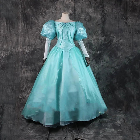 Ariel Little Mermaid Cosplay Dress ariel green costume dress