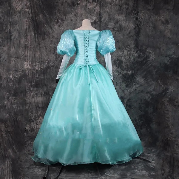 Ariel Little Mermaid Cosplay Dress ariel green costume dress