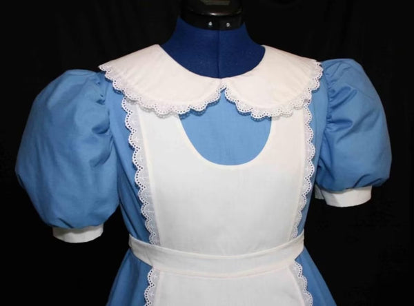 Alice maid Cosplay Costume Halloween baby kids adult Apron costume dress
